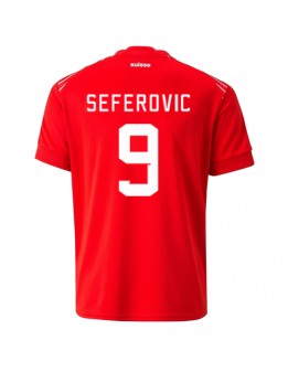 Moški Nogometna dresi replika Švica Haris Seferovic #9 Domači SP 2022 Kratek rokav